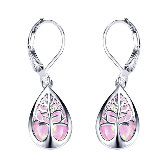 Boucles d’Oreilles Opale Rose