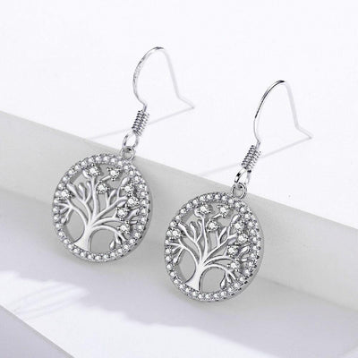 Boucles d’Oreilles Arbre de Vie Argent sterling