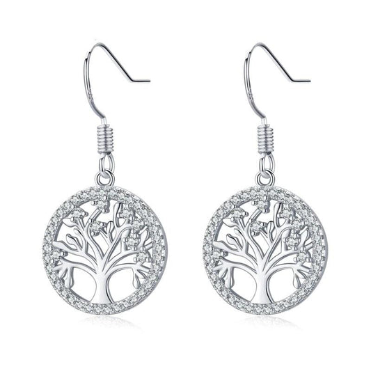 Boucles d’Oreilles Arbre de Vie Argent 