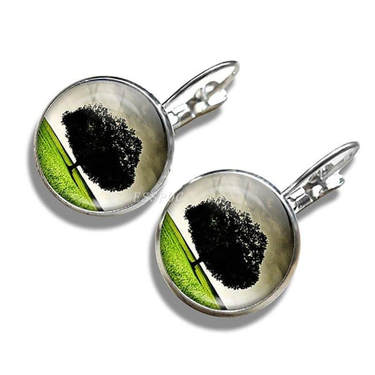 Boucles d’Oreilles Dormeuses Arbre de Vie Éveil Spirituel
