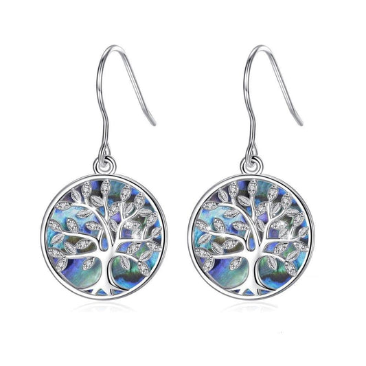 Boucles d’Oreilles Arbre de Vie Nacre