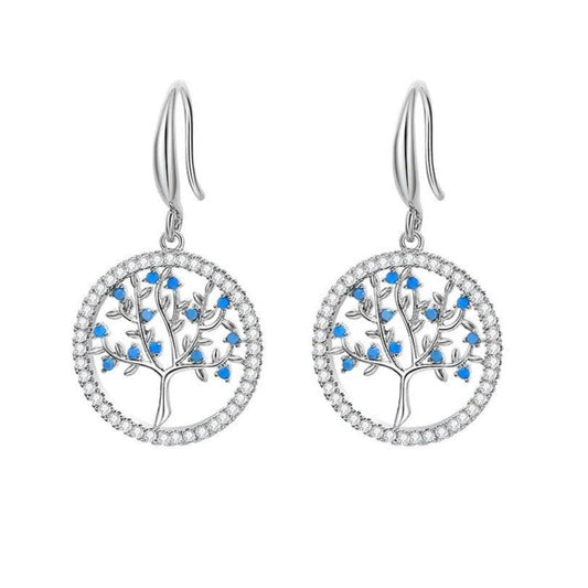 Boucles d’Oreilles Arbre de Vie Chic Argent