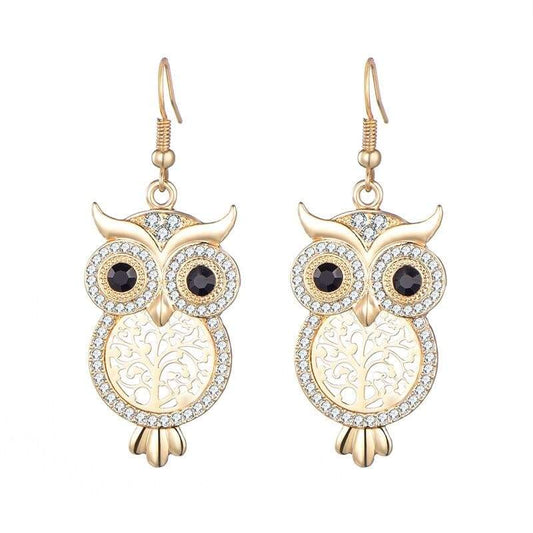 Boucles d’Oreilles Chouette Or