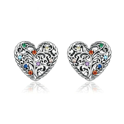 Boucles d’Oreilles Cœur Argent