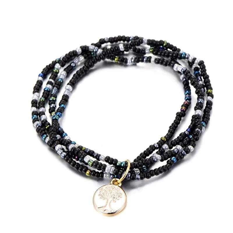 Bracelet Arbre de Vie boho Noir