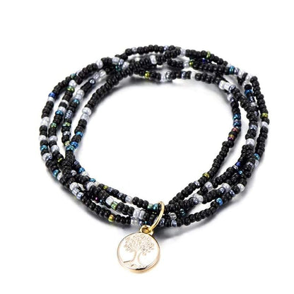 Bracelet Arbre de Vie boho Noir
