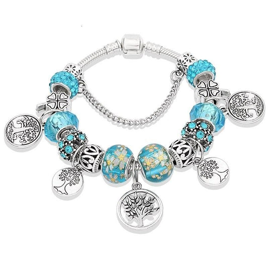 Bracelet Arbre de Vie Fantaisie Bleu