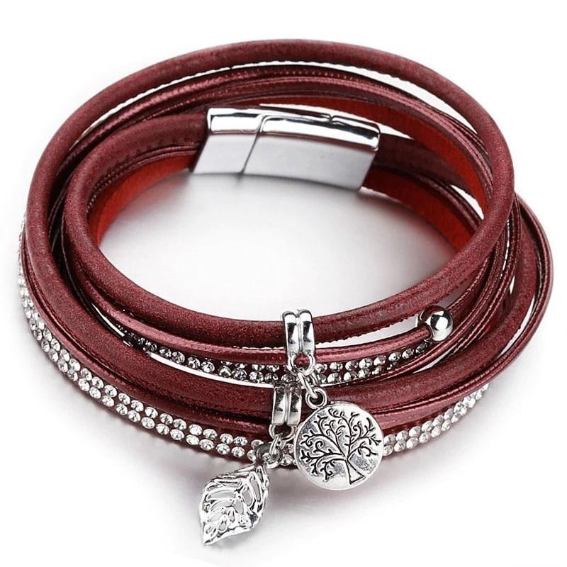 Bracelet Arbre de Vie Femme Cuir 