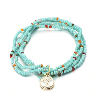 Bracelet Arbre de Vie boho Turquoise