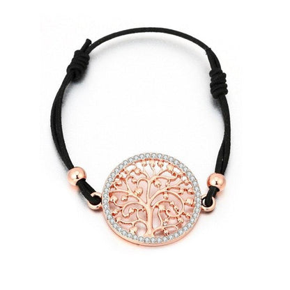 Bracelet Arbre de Vie Femme Cordon or rose