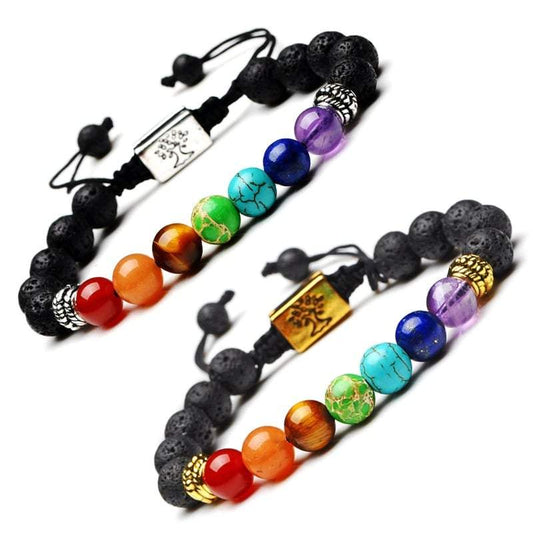 Bracelet de Guérison 7 Chakras Arbre de Vie