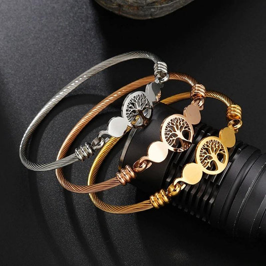 Bracelet Jonc avec Arbre de Vie