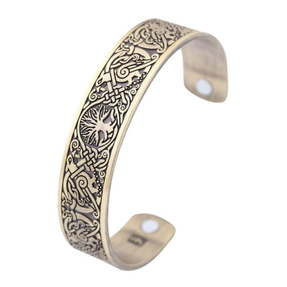 Bracelet Manchette Viknig Yggdrasil Or