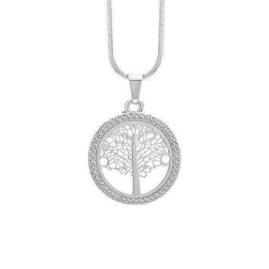 Collier Arbre de Vie Argent Diamant