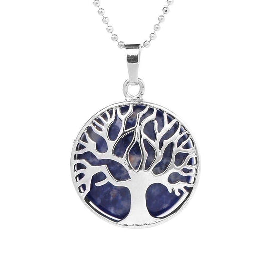 Collier Arbre de Vie et Pierre Sodalite