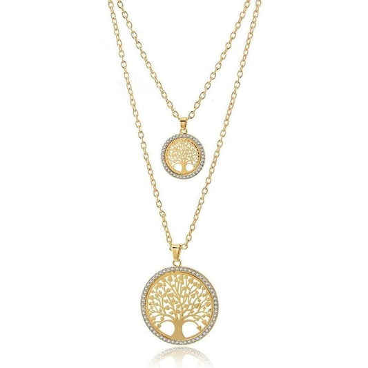 Collier Arbre de Vie Long Or