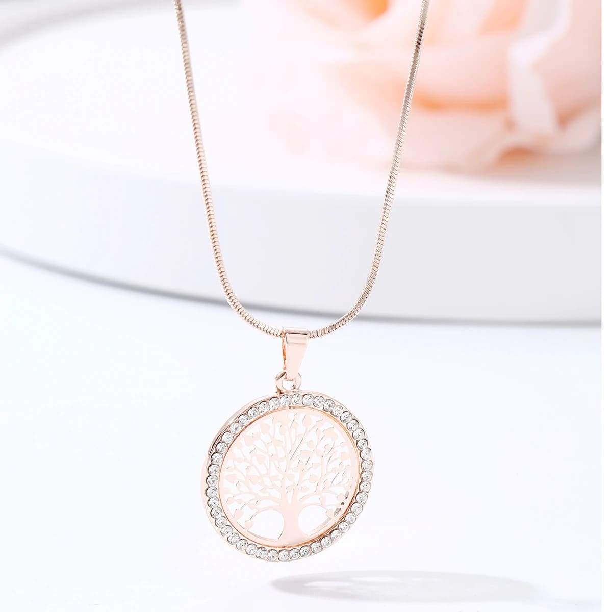Collier Arbre de Vie Or Rose emme