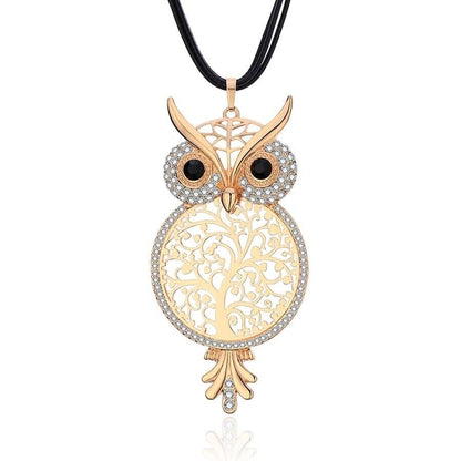 Collier Chouette Or