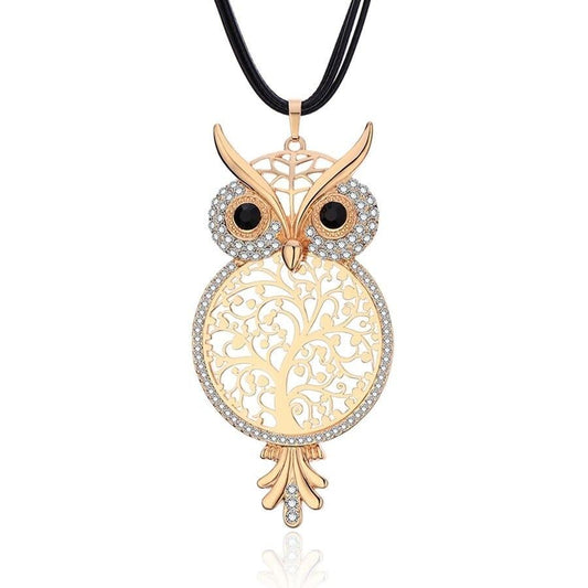 Collier Chouette Or