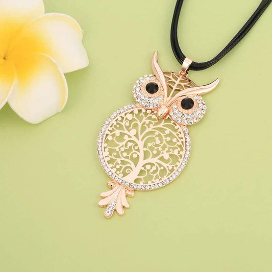 pendentif Chouette Or Rose
