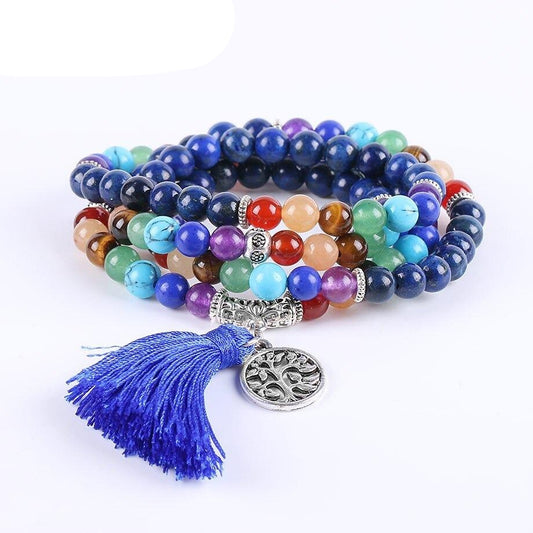 Bracelet Mala 7 Chakras en Améthyste