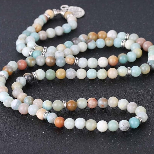 Bracelet Mala de protection Perles Amazonite