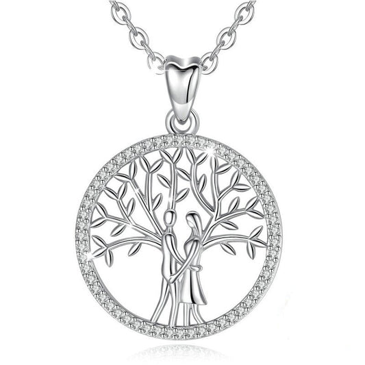 Collier Arbre de Vie Saint-Valentin en Argent Sterling 925
