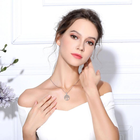 Collier Arbre de Vie Saint-Valentin en Argent Sterling 925