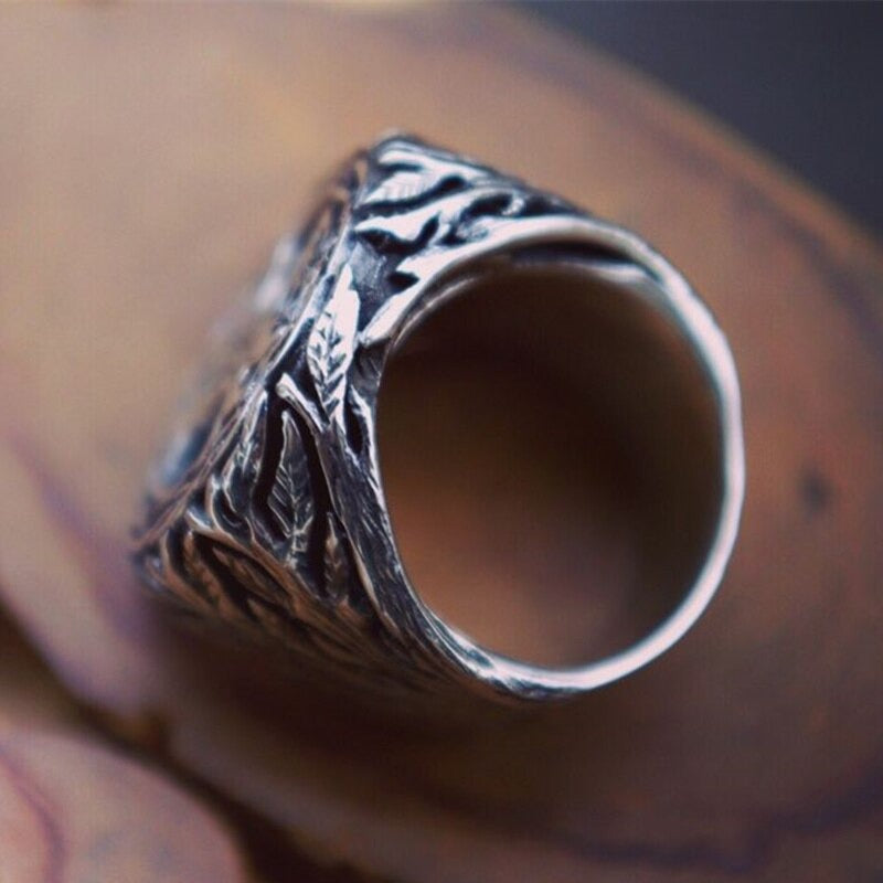 Bague Arbre de Vie Yggdrasil Viking en acier inoxydable
