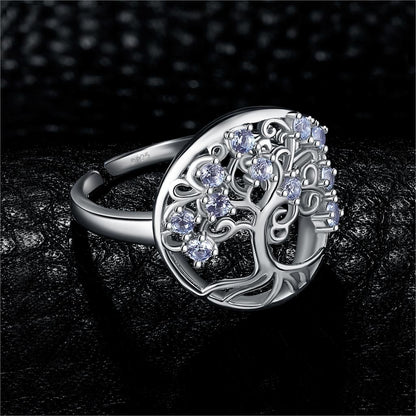 Bague Arbre de Vie Diamant en argent 925