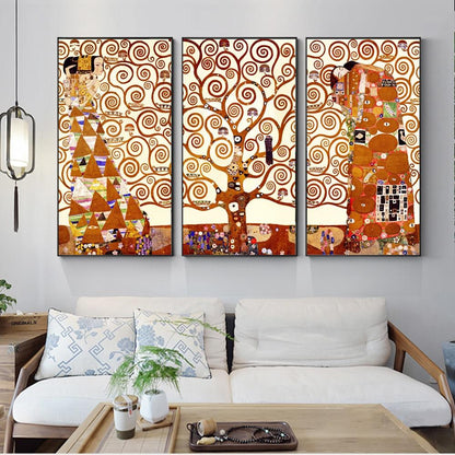 Célèbre l'arbre de vie de Gustav Klimt peinture affiches d'art mural et Célèbre l'arbre de vie de Gustav Klimt peinture affiches d'art mural et