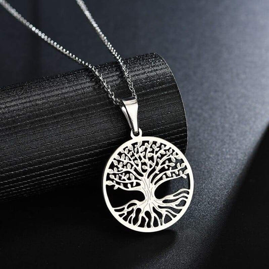 Pendentif Acier Arbre de Vie