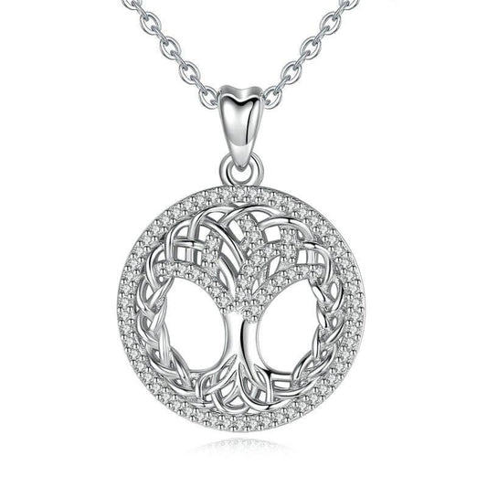 Pendentif Arbre de Vie Or Blanc Diamant