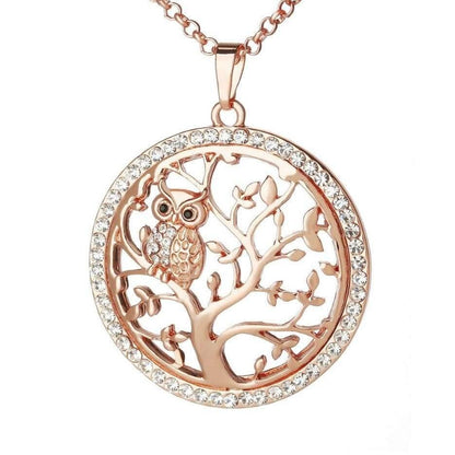Pendentif Hibou Or Rose
