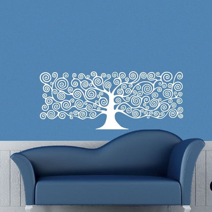 Sticker Arbre de vie Klimt Blanc