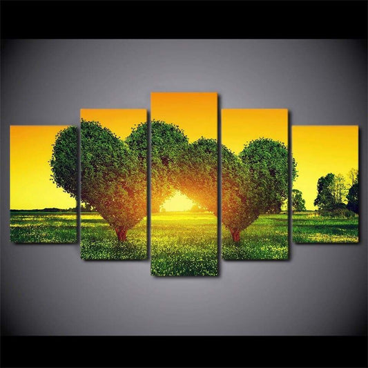 peinture Arbre de Vie en forme de Coeur