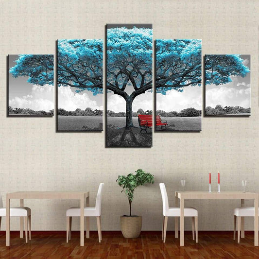 toile Arbre Bleu