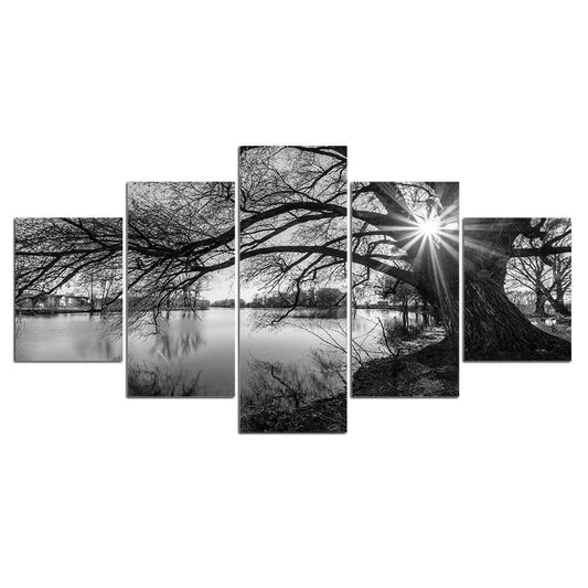 toile Arbre de Vie Noir et Blanc
