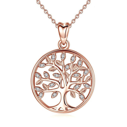 Collier Arbre de Vie Or Rose